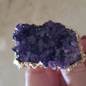 Genuine Amethyst Crystal Bottle Stopper nwot